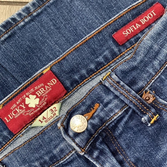 Lucky Brand “Sophia Bootcut” Medium Wash Stretch Jeans size 14 - Picture 9 of 12